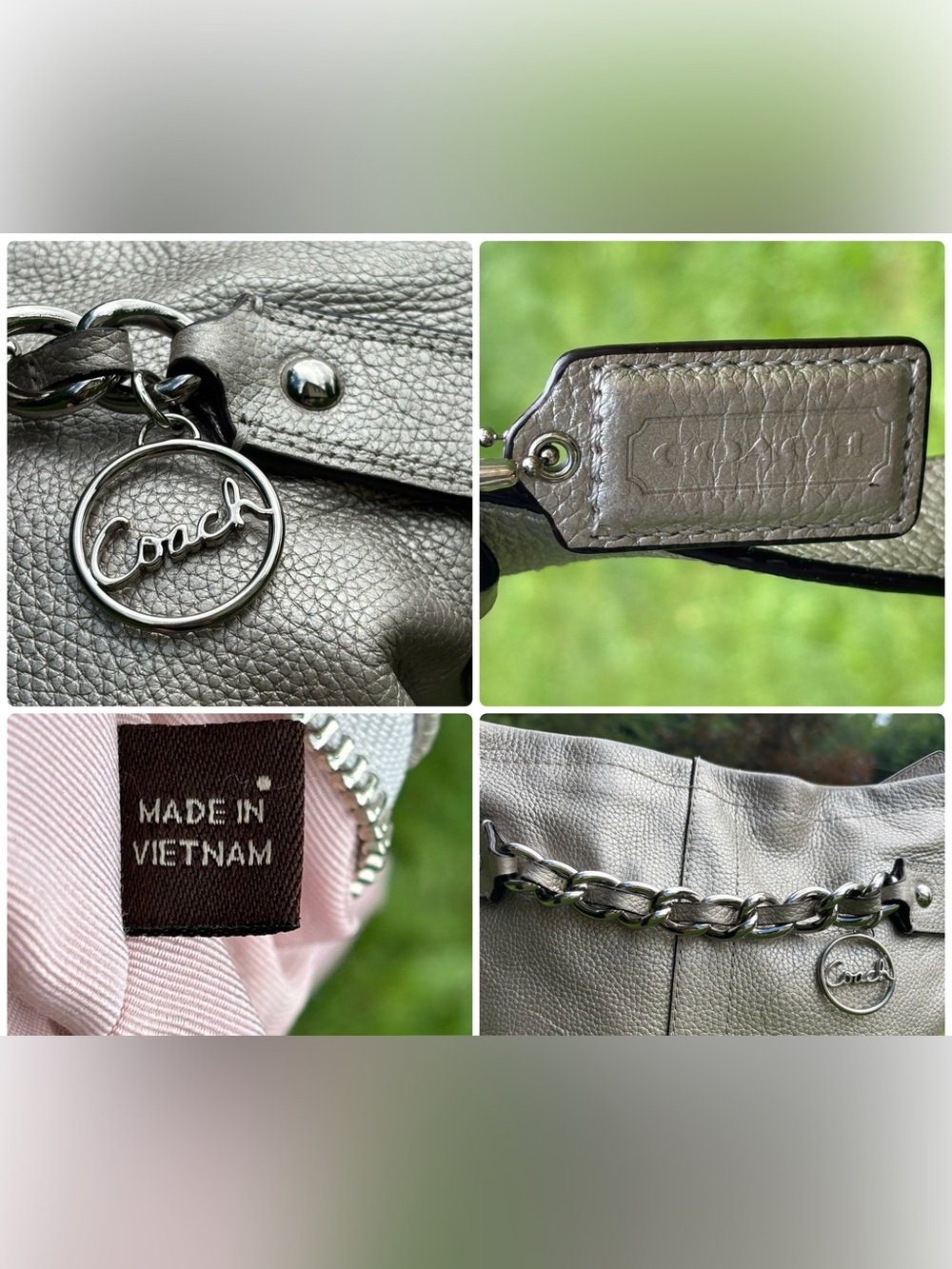 Coach Leather Chain Accent Crossbody Bag - Picture 6 of 17